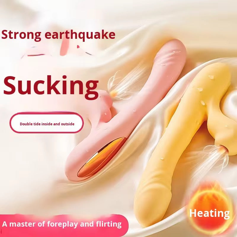 Vibromasseur 2 en 1, Lapin Vibrant Clitoridien, Vibromasseur stimulant suçant le Clitoris et Vibrant le Vagin