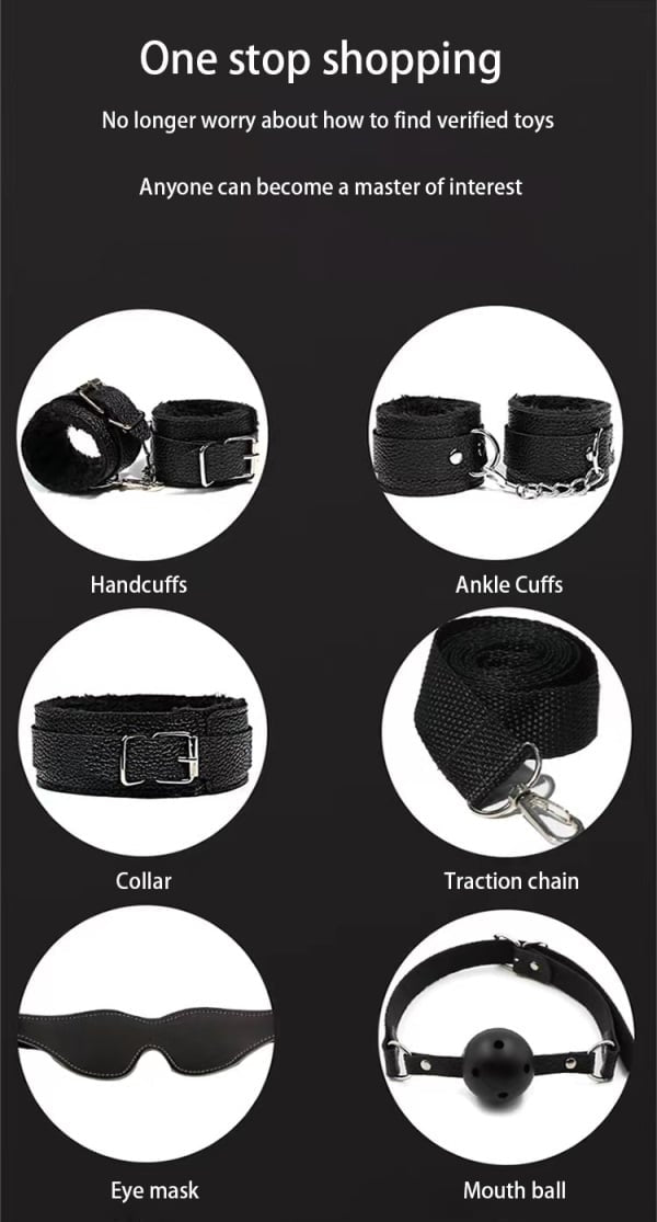 KIT Domination, KIT BDSM, BONDAGE, KIT Sado Maso, Fouets, Menotte en Vente